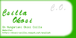 csilla okosi business card